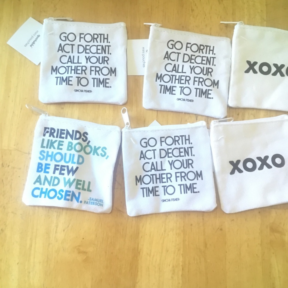 Lot of 6 Quotable Mini Pouch